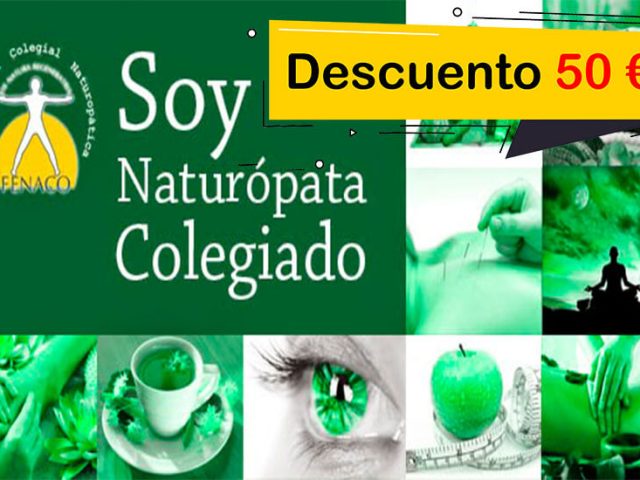 Cupón Descuento si te afilias a la Organización Colegial Naturopática FENACO.