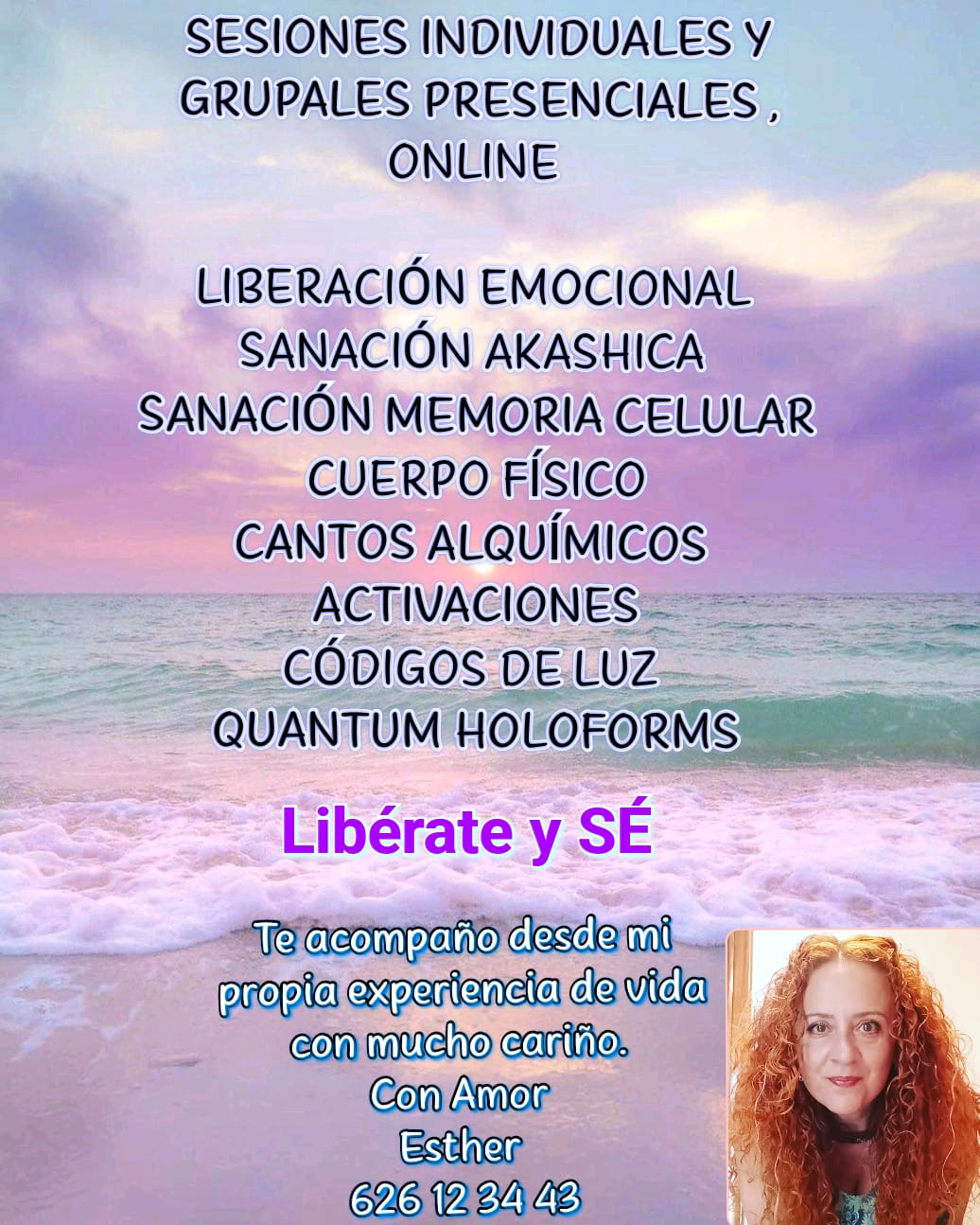Da nueva información a tus células mediante mis cantos alquímicos y lenguaje de luz. Con Amor. Esther