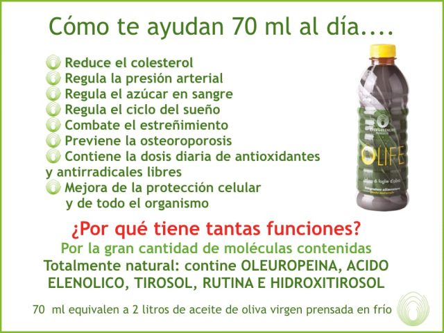 OLIFE: Bebe Salud.  Lo mejor del olivo.