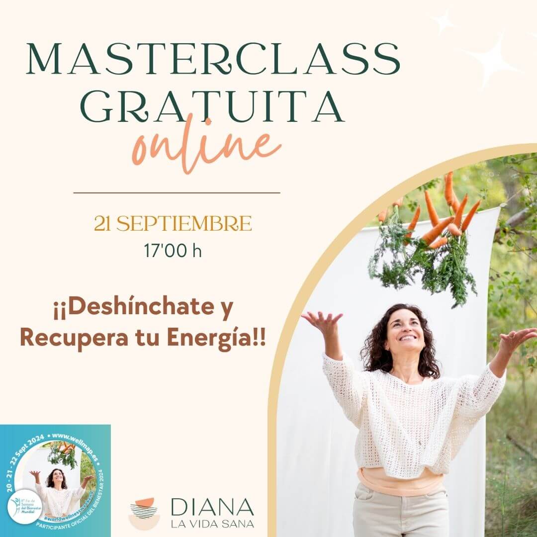 Masterclass: “Deshínchate y recupera tu Energía a partir de los 45 años”