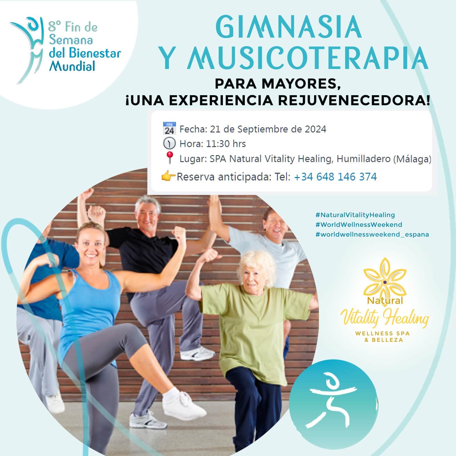Gimnasia y Musicoterapia para mayores, Málaga