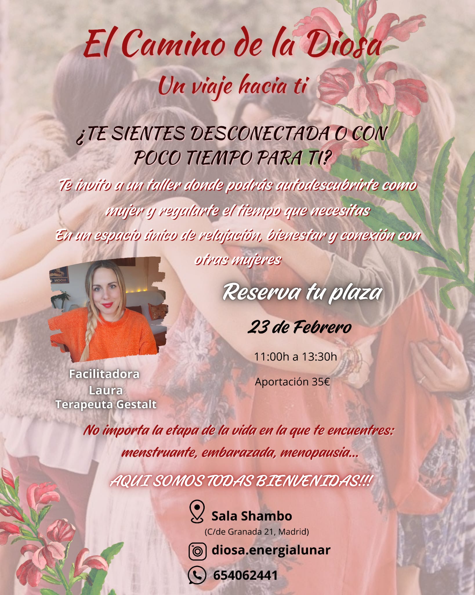 TALLER *EL CAMINO DE LA DIOSA*. Sala SHAMBÓ. Madrid