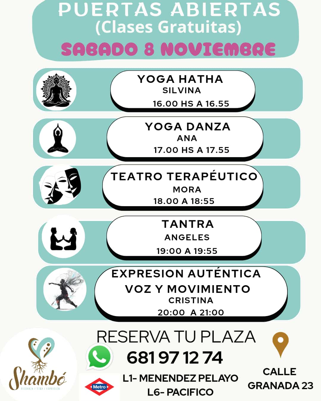 Puertas Abiertas – Clases Gratuitas en Shambó