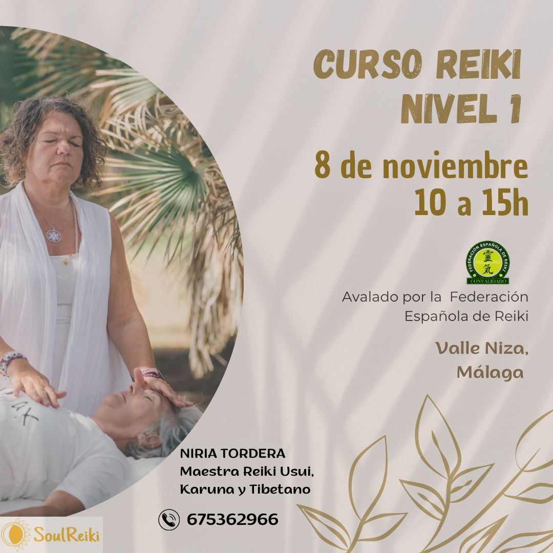 Curso Reiki Nivel 1 – Valle Niza (Málaga)