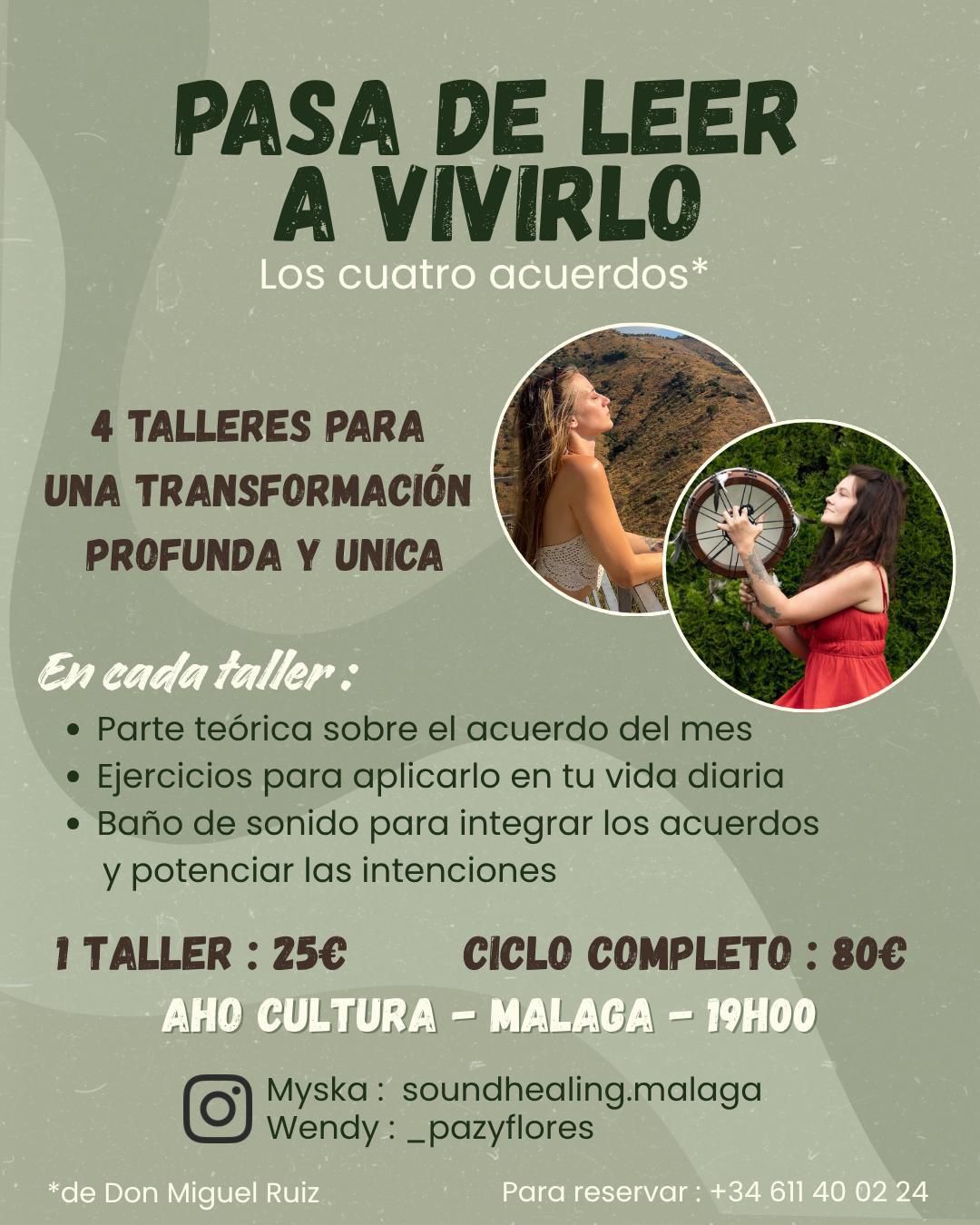 Los Cuatro Acuerdos – Ciclo de 4 talleres en Málaga