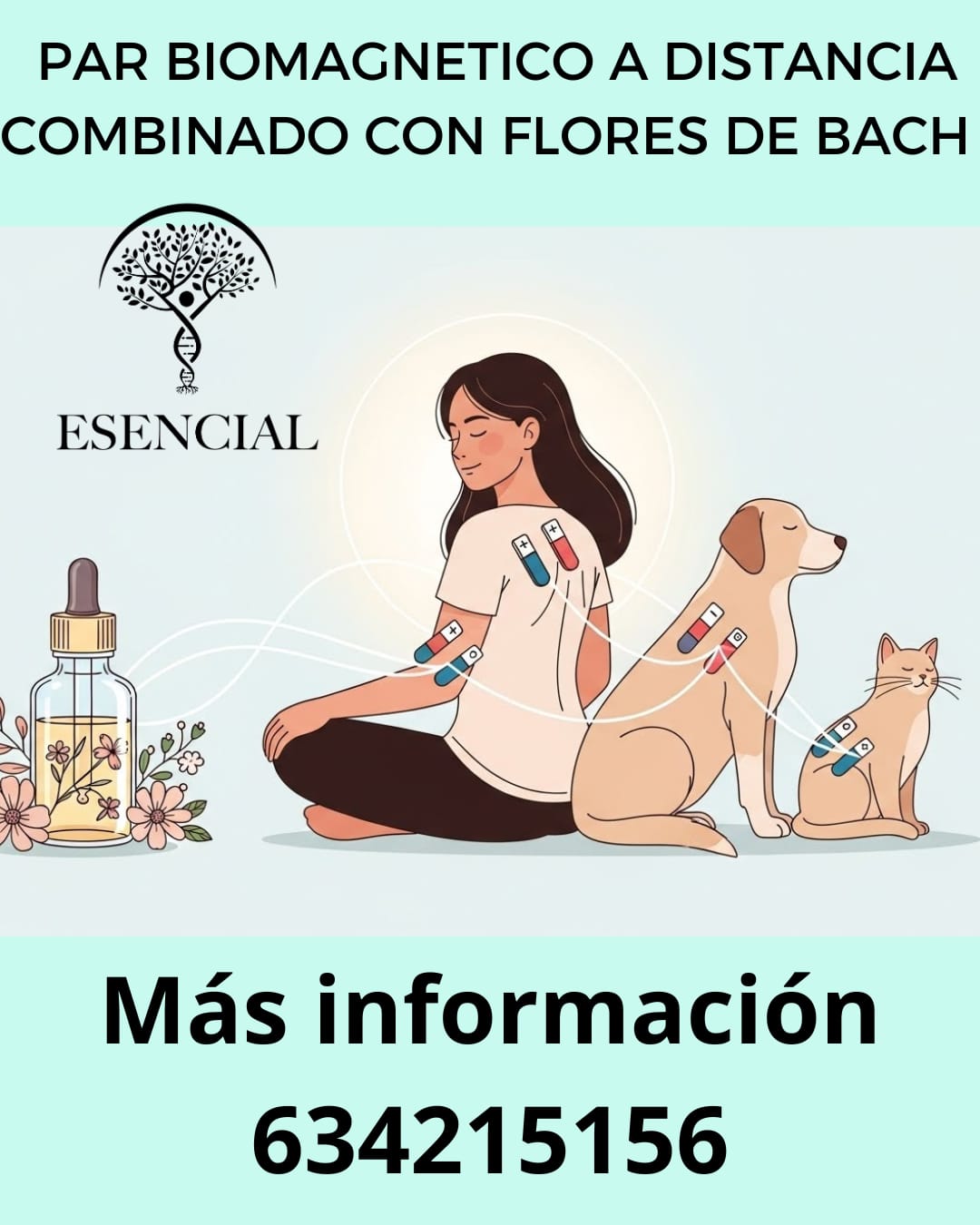 Par Biomagnético y Flores de Bach a Distancia para Personas y Animales