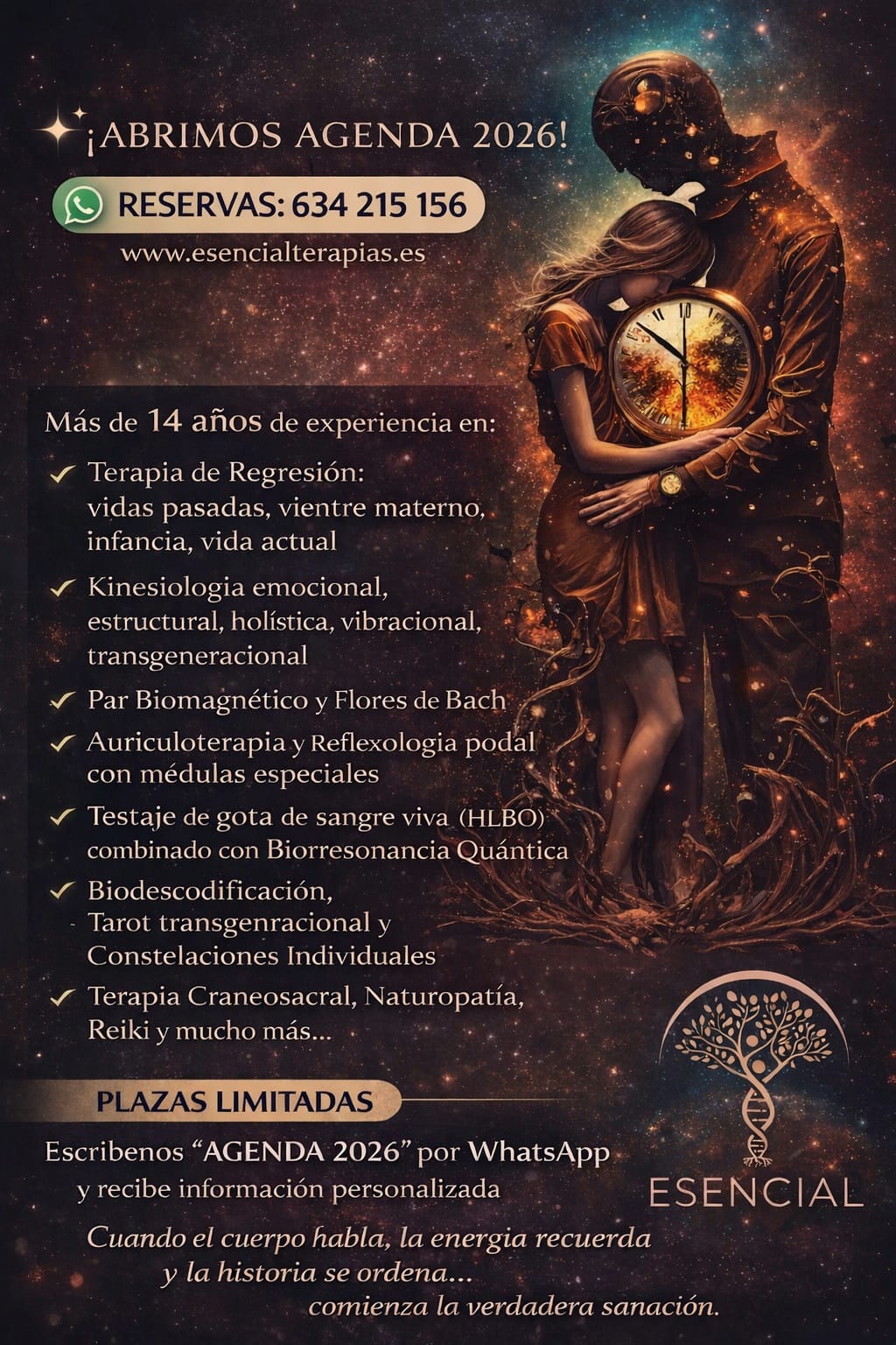 Apertura Agenda 2026 · Esencial Terapias Integrativas