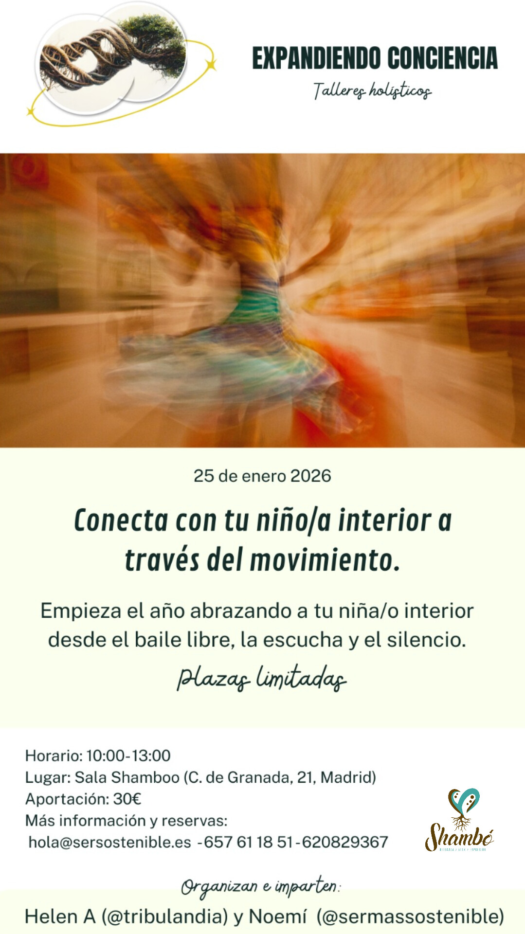 Conecta con tu niño/a interior a través del movimiento (Madrid)