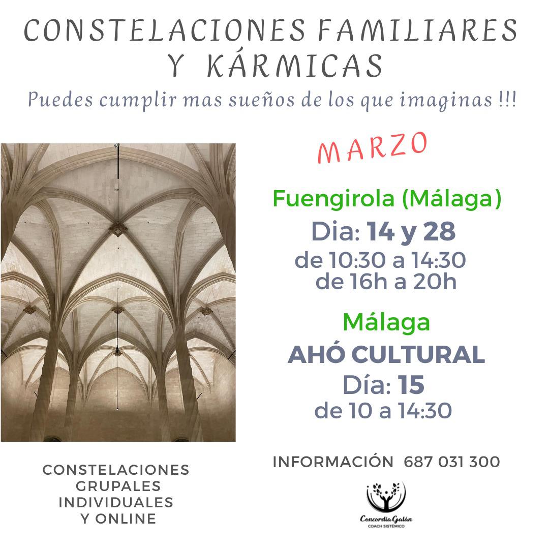 Constelaciones Familiares y Kármicas en Málaga y Fuengirola – Marzo