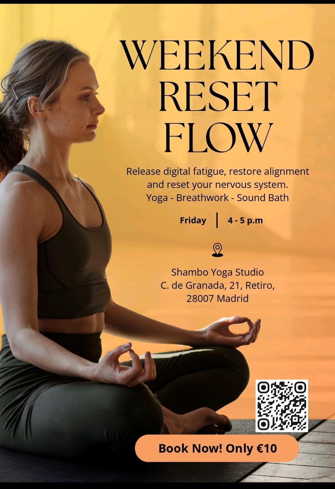 Weekend Reset Flow – Yoga, Breathwork, Sound Bath en Madrid