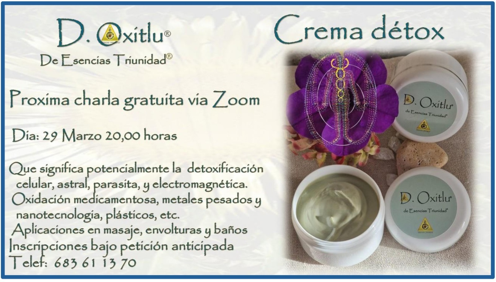 Charla gratuita: Detoxificación celular, energética y astral