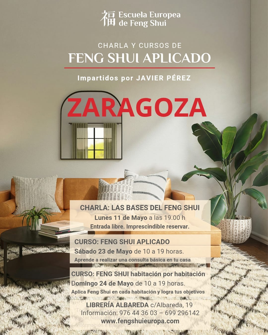 Feng Shui Aplicado en Zaragoza: Charla y Cursos con Javier Pérez