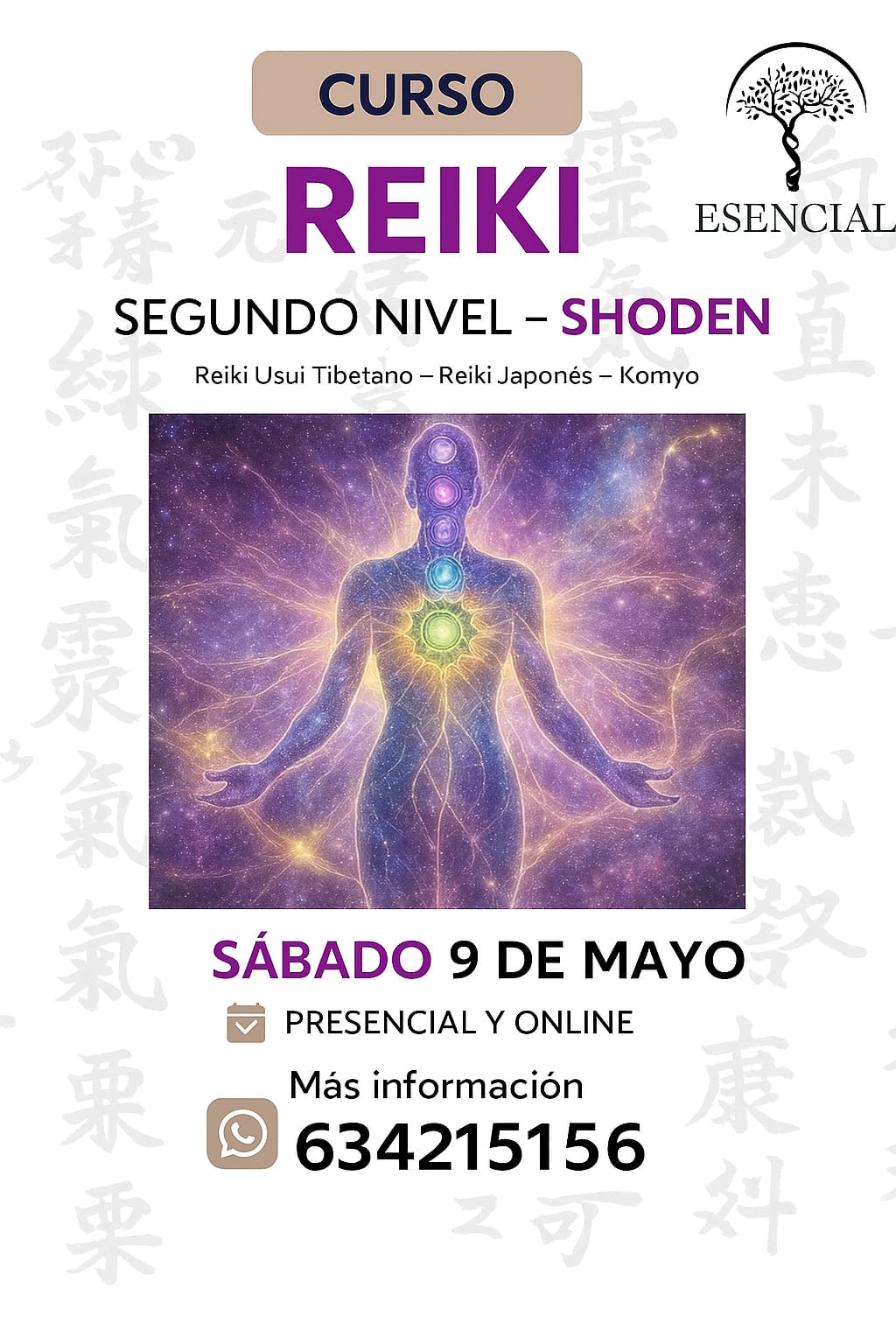 Curso Reiki Segundo Nivel – Shoden en Utrera y Online