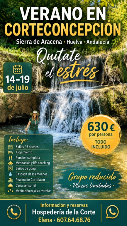 Verano en Corteconcepción – Retiro de Bienestar y Desconexión