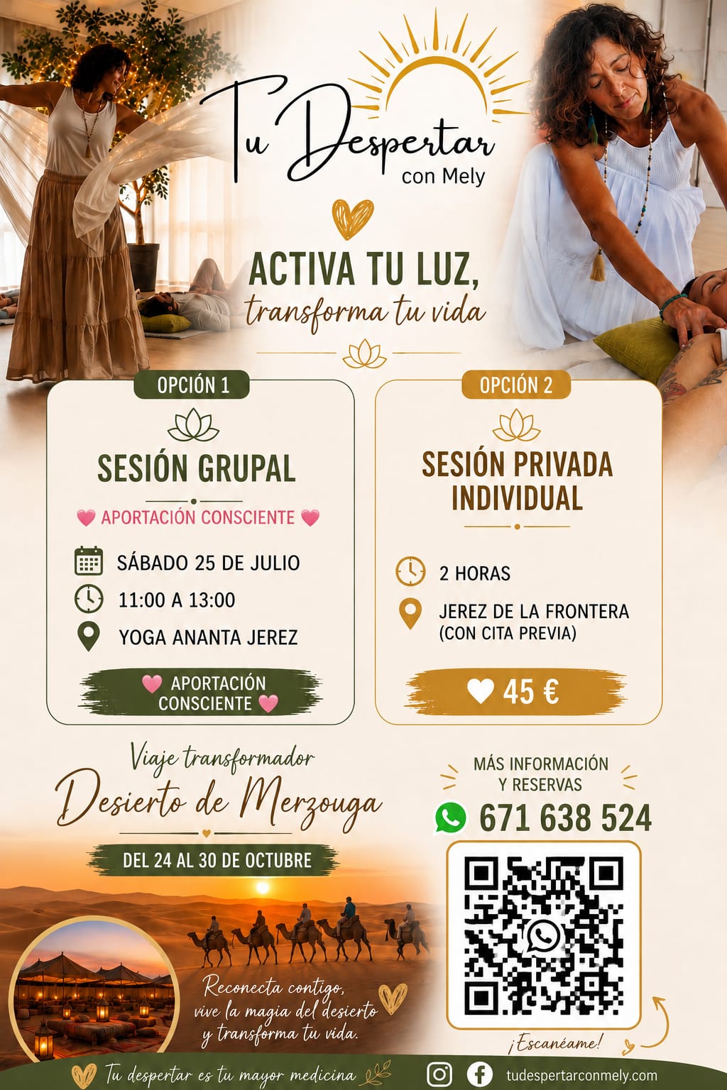 Tu Despertar con Mely – Activa tu Luz en Jerez de la Frontera