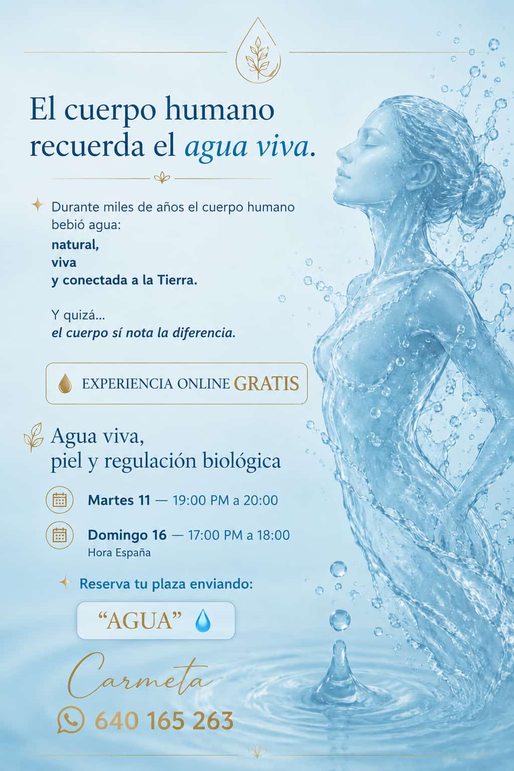Agua Viva, Piel y Regulación Biológica – Experiencia Online Gratis